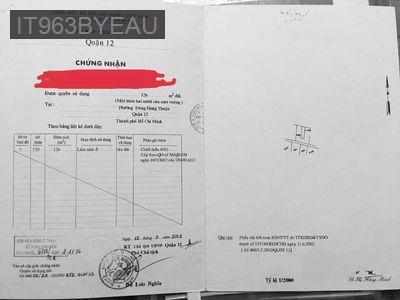 Cần bán lô đất - Phường Đông Hưng Thuận  -  Quận 12 
