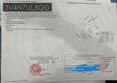 Chính chủ cần bán đất Thổ cư, mặt tiền đường Sông Lu - Xã Hòa Phú  -  Huyện Củ Chi 