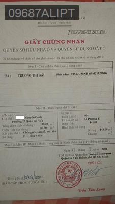 CHÍNH CHỦ BÁN NHÀ HẺM XE HƠI NGUYỄN OANH, P.17, GÒ VẤP - Phường 17  -  Quận Gò Vấp 