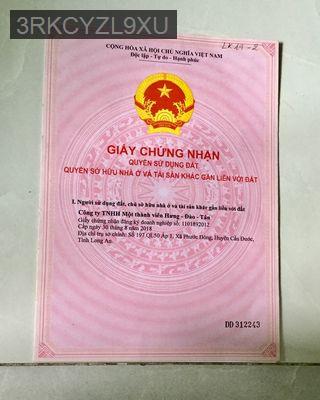 CẦn BÁN ĐẤT KHU DÂN CƯ TÂN LÂN - Xã Tân Lân  -  Huyện Cần Đước 