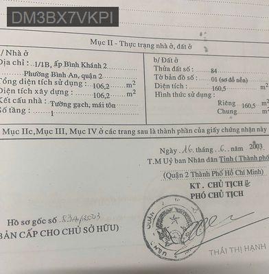 🚨 EM ĐẶC BIỆT GỬI ACE MÔI GIỚI:
🎁2%Hoa hồng =320.000.000₫ - Phường An Khánh  -  Quận 2 
