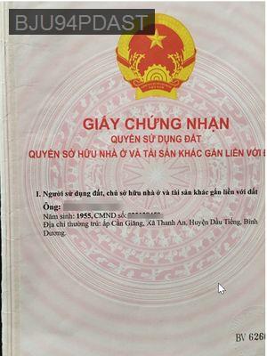 ĐÁT BỜ SÔNG SÀI GÒN 753 M2, NGANG 20 M, 87 M2 THỔ CƯ, GIÁ 1,45 TỶ - Xã Thanh An  -  Huyện Dầu Tiếng 