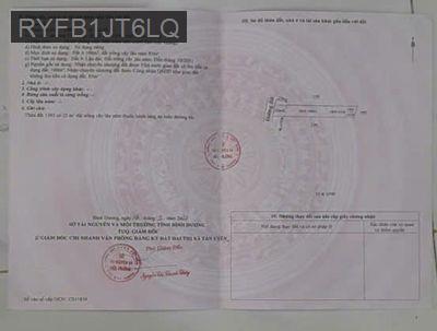 Chính chủ cần bán nhanh lô đất 185m2 ngay chợ Tân Hiệp - sổ hồng riêng - Phường Tân Hiệp  -  Thị xã Tân Uyên 