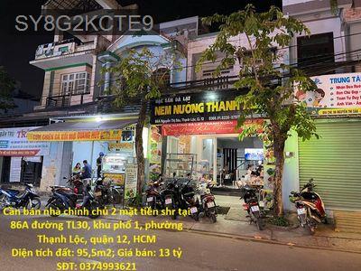 Nhà 2 mặt tiền shr tại 86A đường TL30,khu phố1,phường Thạnh Lộc,quận12 - Phường Thạnh Lộc  -  Quận 12 