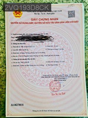 Nhà 2 mặt tiền 4 lầu vừa ở vừa kinh doanh - Phường 17  -  Quận Gò Vấp 