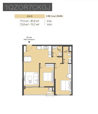 Chính chủ cần bán căn 2PN toà CT5 - Masteri Park Place - Phường An Phú  -  Quận 2 