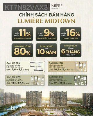 SANG LỖ 500TR CĂN HỘ LUMIERE MIDDTOWN TRONG LÒNG KĐT GLOBAL VIEW HỒ - Phường An Phú  -  Quận 2 