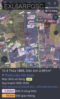 3300m2 đất nông nghiệp Phước Lâm, Tây Ninh - Xã Phước Lâm  -  Huyện Cần Giuộc 