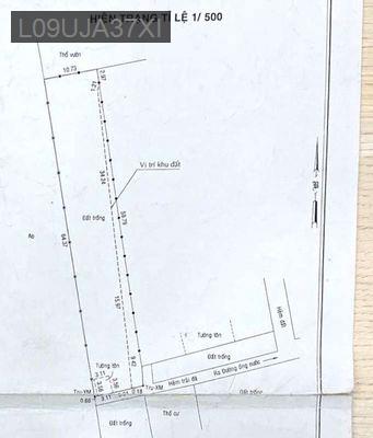 Bán đất - Xã Tân Hiệp  -  Huyện Hóc Môn  - 590m² - 3.6tỷ