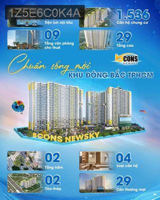 Bcons Newsky - Căn hộ 3pn3wc tầng đẹp, dự án thứ 19 của Bcons - Phường Lái Thiêu  -  Thị xã Thuận An 