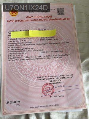 Masteri center point 70,5m2 02 pn 
Có sổ hồng riêng Full nội thất - Phường Long Bình  -  Quận 9 