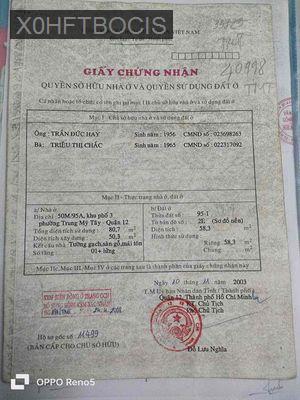 nhà chính chủ hai mặt tiền xe tải tránh nhau được - Phường Trung Mỹ Tây  -  Quận 12 