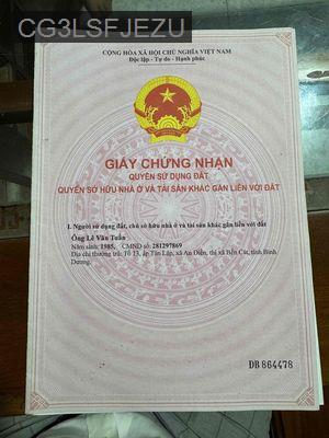 bán đất mặt tiền - Phường An Phú  -  Thị xã Thuận An 