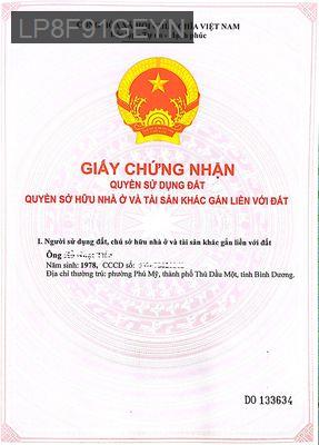 Bán nhà gác lửng Khu Đô thị Thịnh Gia, Bến Cát, Bình Dương (Chính chủ) - Phường Tân Định  -  Thị xã Bến Cát 