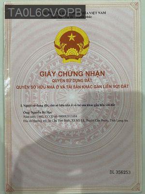 Cần bán - Xã Phước Vân  -  Huyện Cần Đước 