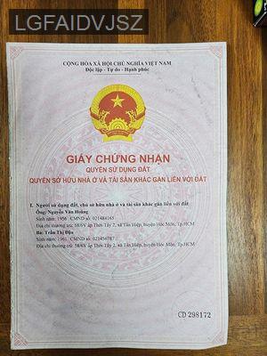 Bán nhà mặt tiền 58/6V,ấp thới tây 2,xã tân hiệp, huyện Hóc Môn - Xã Tân Hiệp  -  Huyện Hóc Môn 