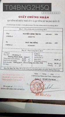 (Chính chủ)Bán nhà cấp 4 mt đường 12 Phước Bình - Phường Long Bình  -  Quận 9 