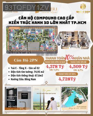 🔴TIN THẬT 100%! 2PN MASTERI CENTRE POINT CHỈ 4,3 TỶ ALL IN - Phường Long Bình  -  Quận 9  🔴TIN THẬT 100%! 2PN MASTERI CENTRE POINT CHỈ 4,3 TỶ ALL IN - Phường Long Bình  -  Quận 9