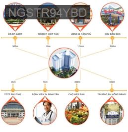 Bán căn hộ 1PN 60m2 2pn.1wc tại 8X Đầm Sen, giá ưu đãi 2 tỷ, Tân Phú. - Phường Hiệp Tân  -  Quận Tân Phú 