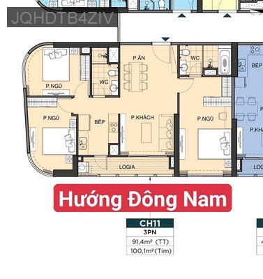 Bán Căn Hộ 3PN The Beverly, view công viên 36ha, sông Đồng Nai - Phường Long Thạnh Mỹ  -  Quận 9 