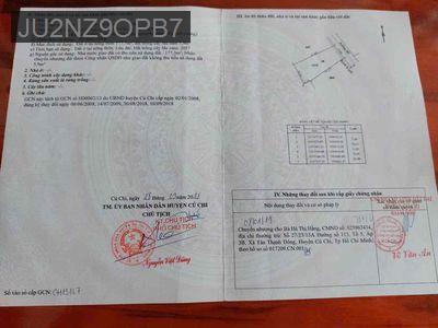 CẦN BÁN GẤP ĐẤT - Xã Tân Thạnh Đông  -  Huyện Củ Chi 