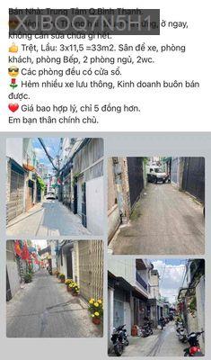 Bán nhà trung tâm bình thạnh - Phường 24  -  Quận Bình Thạnh 