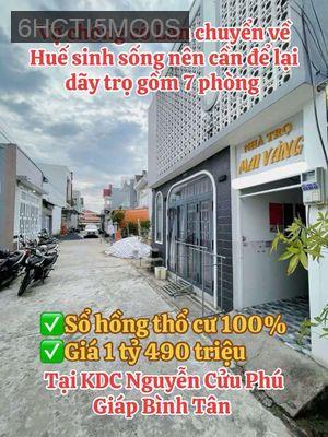 Vợ chồng cô Lan cần bán nhanh dãy trọ 7 phòng cách KCN Tân Tạo 10 phút - Xã Tân Kiên  -  Huyện Bình Chánh 