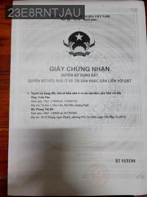 NHÀ BÁN CHÍNH CHỦ MIỄN TRUNG GIAN - Xã Tân Xuân  -  Huyện Hóc Môn 