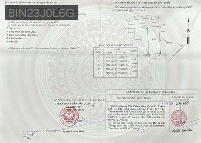 Cần bán gấp hot hot!!!! - Phường Tân Chánh Hiệp  -  Quận 12 