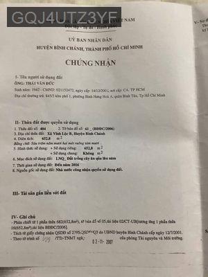 Bán đất TCLN, Vĩnh Lộc B, Bình Chánh - Xã Vĩnh Lộc B  -  Huyện Bình Chánh 