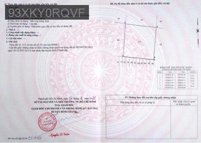 Bán đất Vĩnh Lộc B - Xã Vĩnh Lộc B  -  Huyện Bình Chánh 