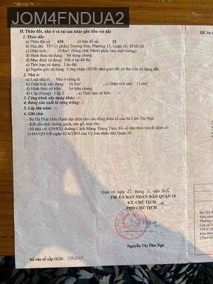 Bán Căn Góc 77/7 Trường Sơn q10 - Đối diện CV Lê Thị Riêng - Phường 15  -  Quận 10 