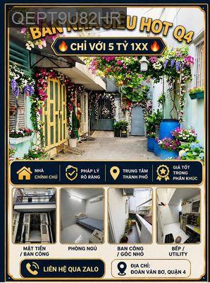 Nhà Đẹp Quận 4 - Chỉ 5 Tỷ 1xx - Phù Hợp Cho Gia Đình 4 - 6 Người - Phường 13  -  Quận 4 