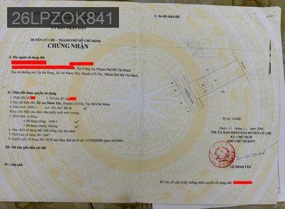 Đất Chính Chủ 1699m2 mặt tiền Đỗ Đăng Tuyển Củ Chi cần tìm chủ mới - Xã An Nhơn Tây  -  Huyện Củ Chi 