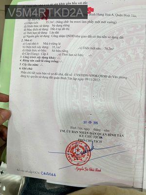 Bán nhà đường số 5, gần Nguyễn Sơn Tân Phú - Phường Bình Hưng Hòa A  -  Quận Bình Tân 