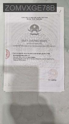 cần bán gấp - Phường Tây Thạnh  -  Quận Tân Phú 