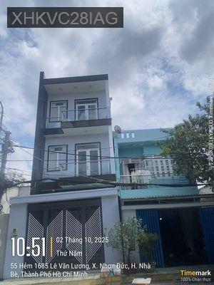 Bán nhà 4 tầng, Mặt tiền đường nhựa 10m, Lê Văn Lương - Giá 6,5 Tỷ - Xã Nhơn Đức  -  Huyện Nhà Bè 