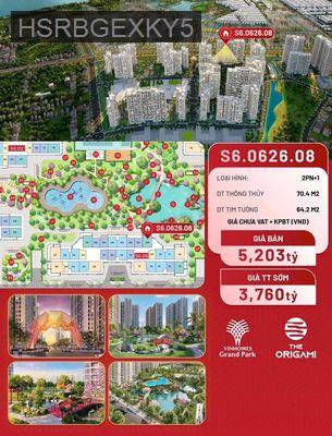 Thanh lý Căn 2PN+ DT 70m2. Hàng mới CĐT. Giá 3tỷ760. Thanh toán 180 N - Phường Long Thạnh Mỹ  -  Quận 9 