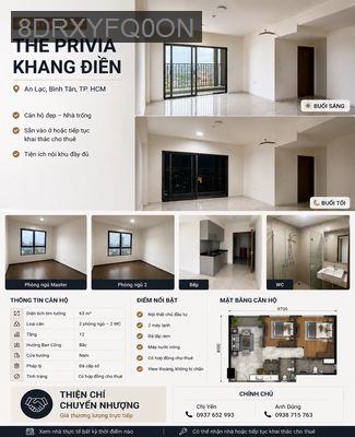 CĂN HỘ 2 PHÒNG NGỦ CHUYỂN NHƯỢNG  The Privia Khang Điền  - Phường An Lạc  -  Quận Bình Tân 