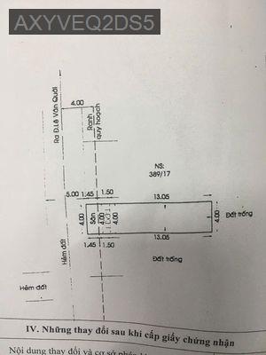 Chính chủ cần bán nhanh gọn trong tháng 4 - Phường Bình Trị Đông  -  Quận Bình Tân 