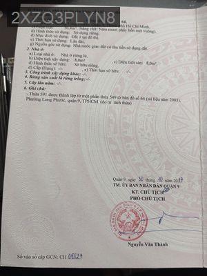 CHÍNH CHỦ BÁN NHANH TRONG TUẦN - Phường Long Phước  -  Quận 9 