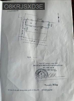 Nhà cấp 4 tiến xây sửa theo ý thích 60m2 hẻm xe hơi - Phường 11  -  Quận Gò Vấp 