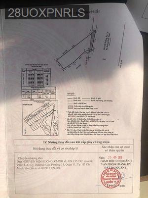 Bán đất - Phường 14  -  Quận 11  - 72m² - 9.8tỷ