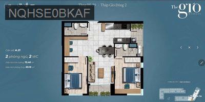 The Gió Riverside Căn hộ góc 2pn 2wc ven sông Đồng Nai TT 3 TP MĐ - Phường Bình Thắng  -  Thị xã Dĩ An 