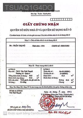 Nhà 2 mặt tiền hẻm xe lớn. - Phường 16  -  Quận 4 