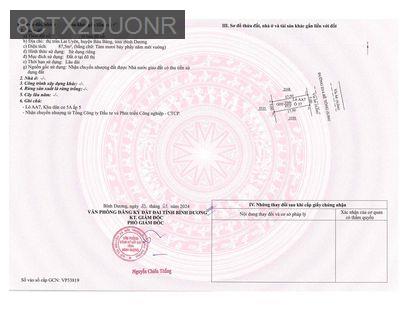 Kẹt tiền cần bán gấp lô đất sau TTHC Bàu Bàng - Thị trấn Lai Uyên  -  Huyện Bàu Bàng 