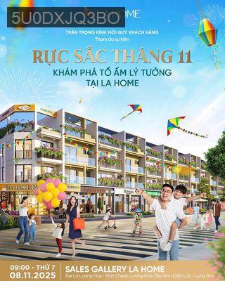 NHÀ PHỐ ĐẦY TIỆN ÍCH LAHOME – CHỈ 3,79 TỶ – TT 25% ĐẾN KHI NHẬN NHÀ - Xã Lương Hòa  -  Huyện Bến Lức 