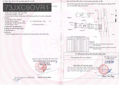 Bán nhà hẻm xe hơi Lê Văn Khương - Phường Hiệp Thành  -  Quận 12 