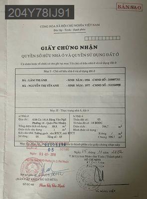 Chủ cần bán căn CC141A Đặng Văn Ngữ, diện tích gần 90m2, 2pn, 2nvs, - Phường 13  -  Quận Phú Nhuận 