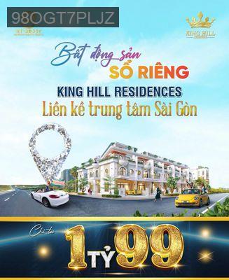 Chính chủ gửi bán nền đất 90m2 KĐT King hill 2 TỶ, SHR công chứng ngay - Xã Thanh Phú  -  Huyện Bến Lức 